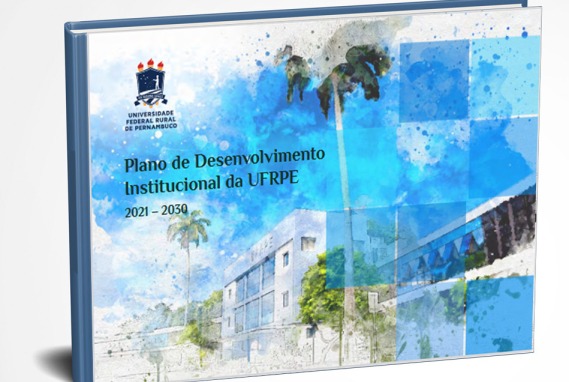 capa pdi com fachada do campus em aquarela