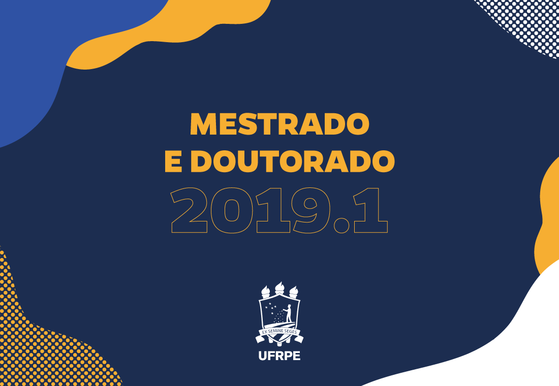 cartaz com inscrição: mestrado e doutorado 2019.1
