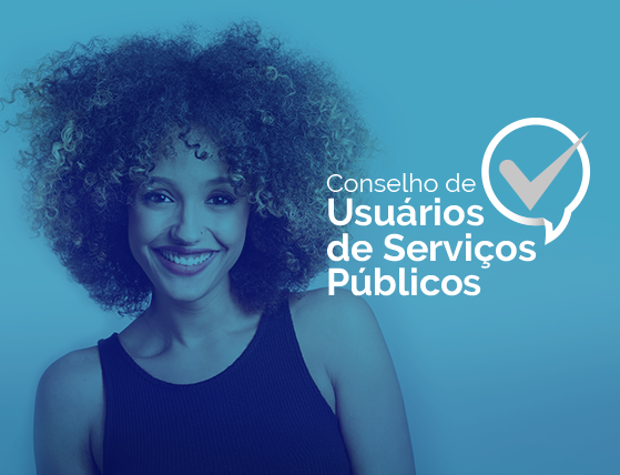 banner de divulgação do conselho com imagem de uma mulher sorrindo