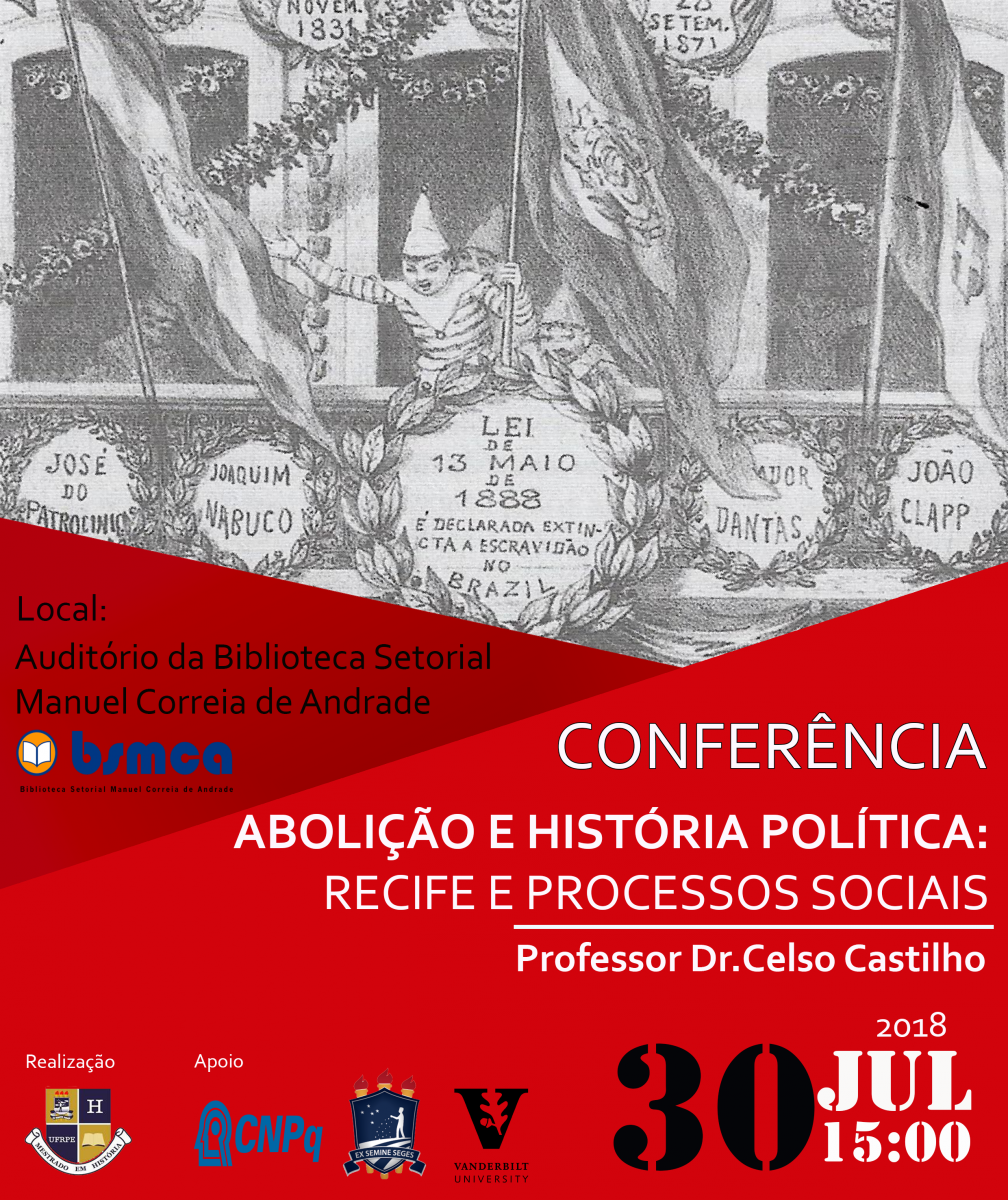 cartaz do evento, com informações sobre data, local e horário da palestra