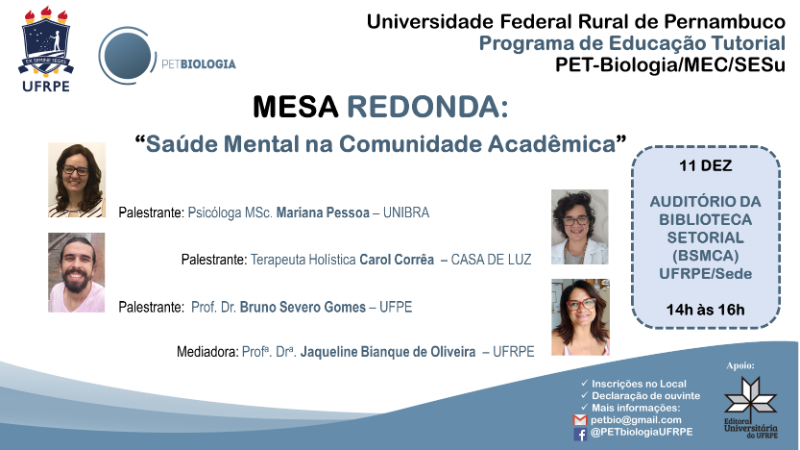 cartaz com informações do evento