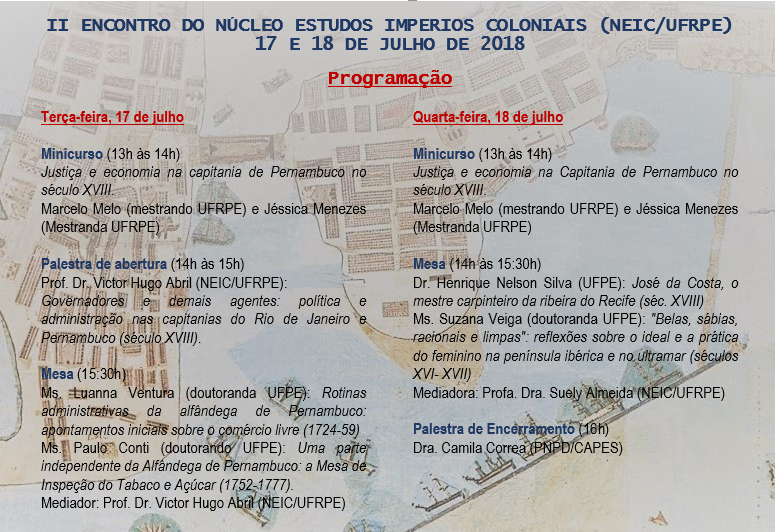 Programação de palestras do encontro