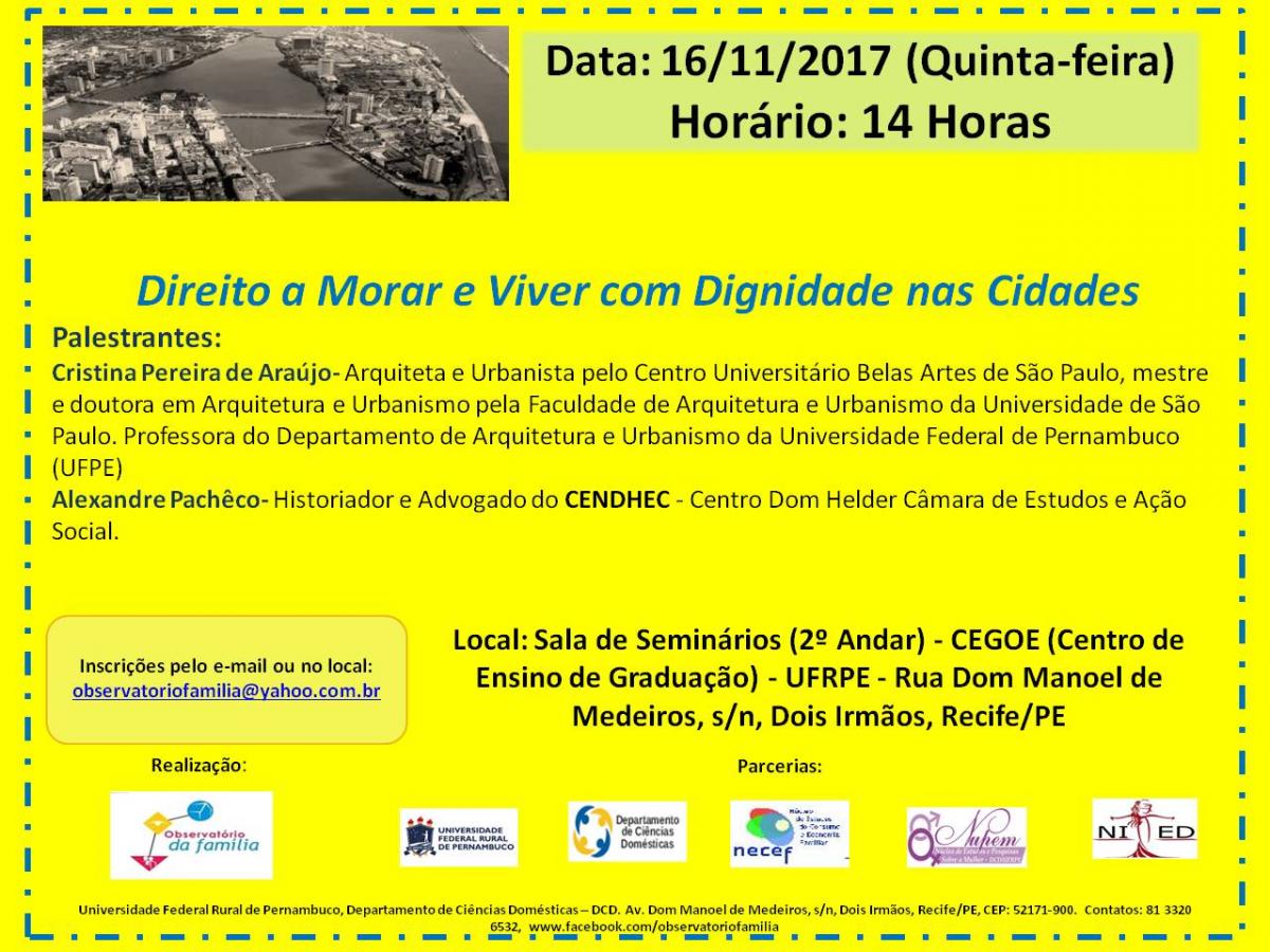 Cartaz evento e programação do evento.