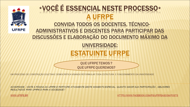 Cartaz com informações sobre o processo estatuinte