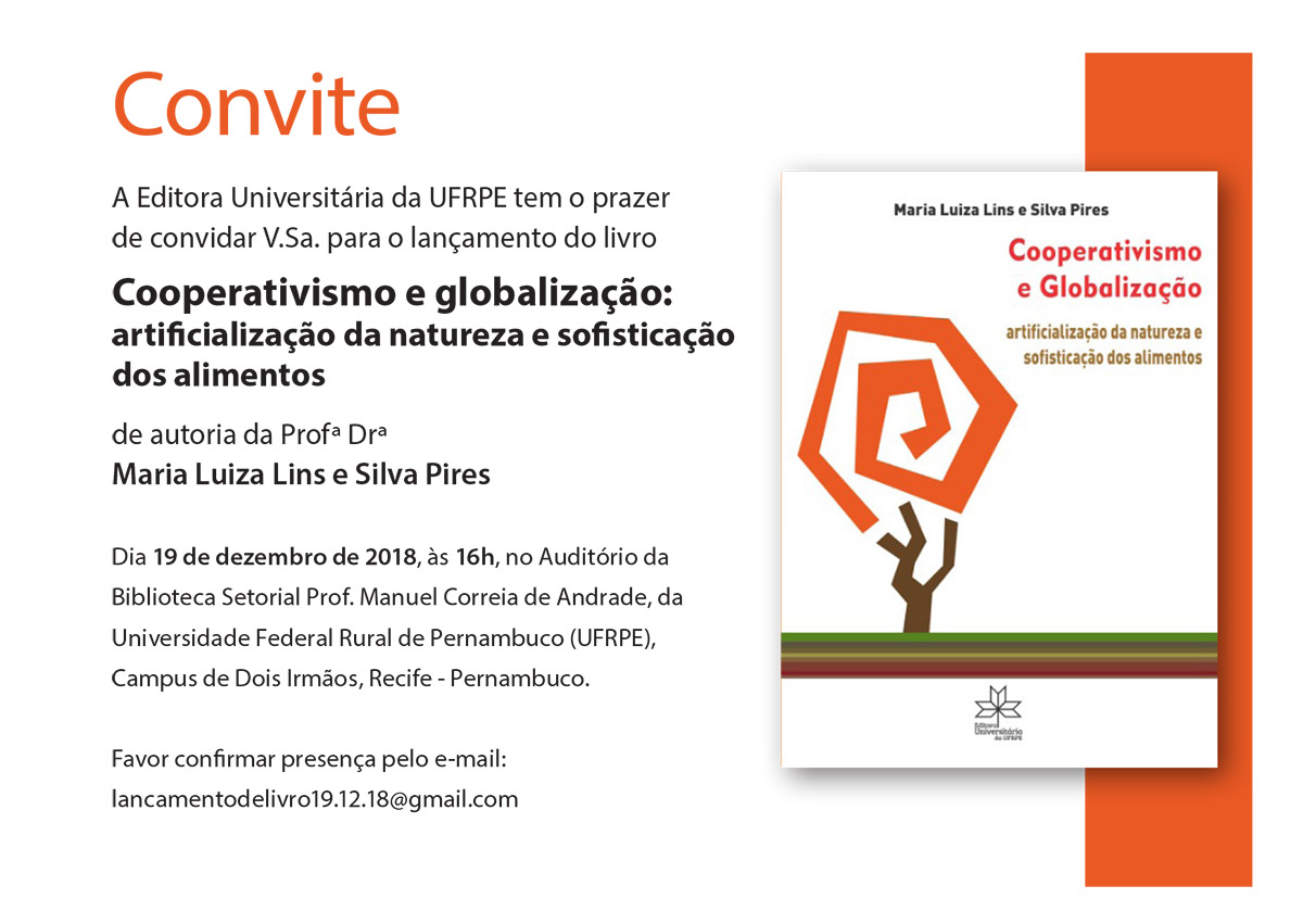 convite com informações do evento