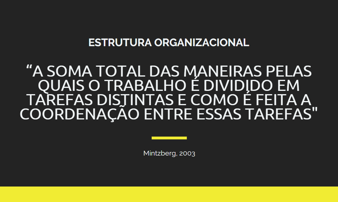 frase sobre estrutura organizacional